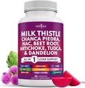 NEW AGE Milk Thistle NAC Chanca Piedra Beet Root Artichoke Dandelion Root Astragalus - Plus TUDCA & Ginger - 60 Count