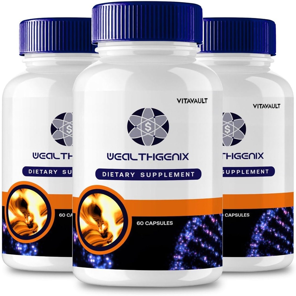 WealthGenix Capsules, WealthGenix Support Supplement Pills - Maximum Strength, Wealth Genix Health & Wellness Capsules, WealthGenix All Natural Formula Pills, Wealth Genix Capsules Reviews (3 Pack)