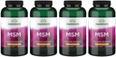 Swanson MSM - モビリティと共同健康サポートを促進するエッセンシャルミネラル - 軟骨、コラーゲン、髪を含むコネクティブティッシュの健康を維持するのに役立ちます - (240カプセル、1000mg各) 4パック