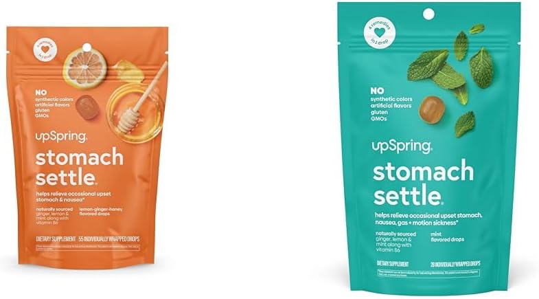 UpSpring の胃の Settle はジンジャー、レモン- 55 Ct および 28 Ct と束ねます