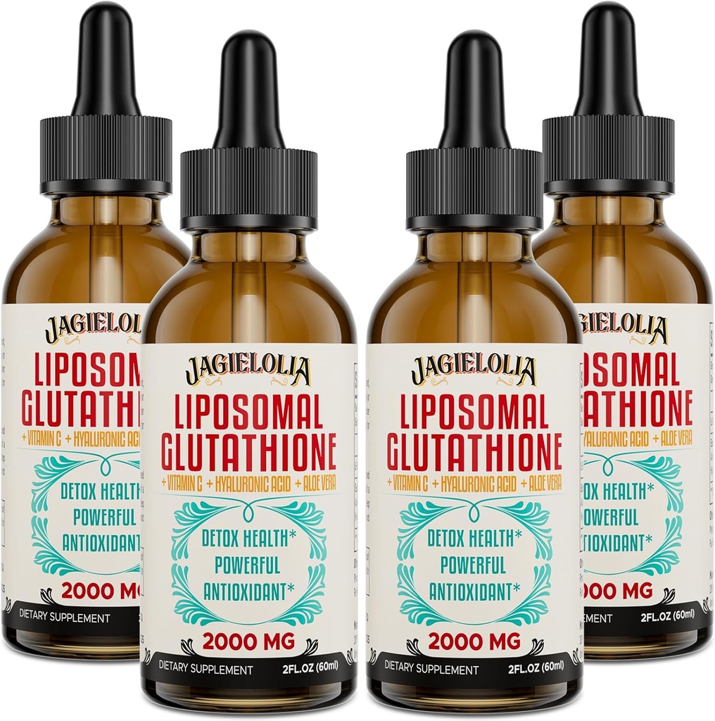 Liposomalのグルタチオンの液体2000MG – 女性のための酸化防止デトックスの補足 & 男性, 老化の防衛, 肝臓機能 & エネルギー, ヒアルロン酸酸 + アロエベラ + ビタミンCと, ナチュラル&ビーガン, 8 FL.OZ