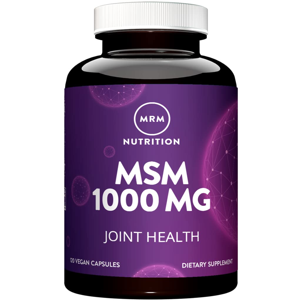 MRM栄養 MSM 1000mg | 純メチルスルフォニル・メタンカプセル | 関節・髪・肌・ネイルサポート | 生体用サルファーサプリメント | ヴィーガン + グルテンフリー | 120 サービング