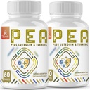 1500 MG パルミチルエタノールアミドとルテリン 98% & ターメリック, 高吸収, 不快な管理のための微粉化ピーアサプリメント- 米国製 - 120 錠