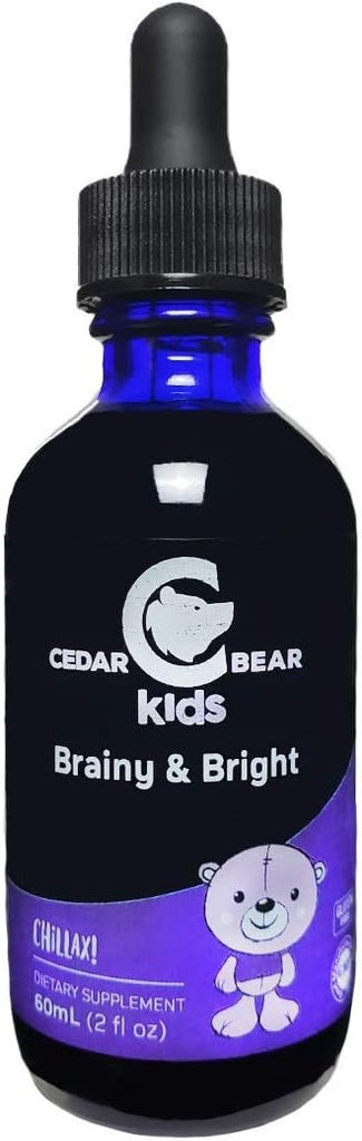 Cedar ベア ブレイニー & 子供のための明るい - サポート カルムとメンタル フォーカス 2 FL Oz