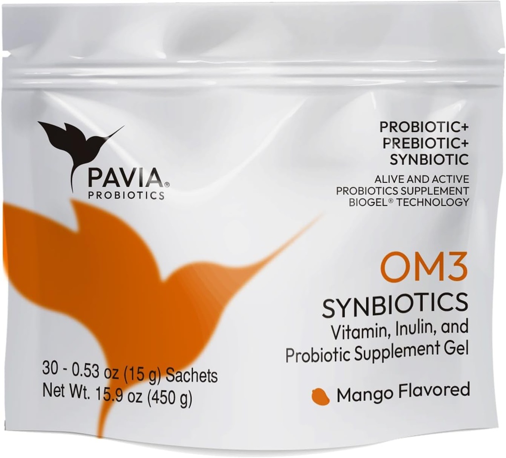 XAVIAX Probiotic Gel with Omega 3 | 免疫サポートサプリメント | マンゴーフレーバー | 免疫システムを保護するため、メモリの濃縮を改善 | 30 封筒