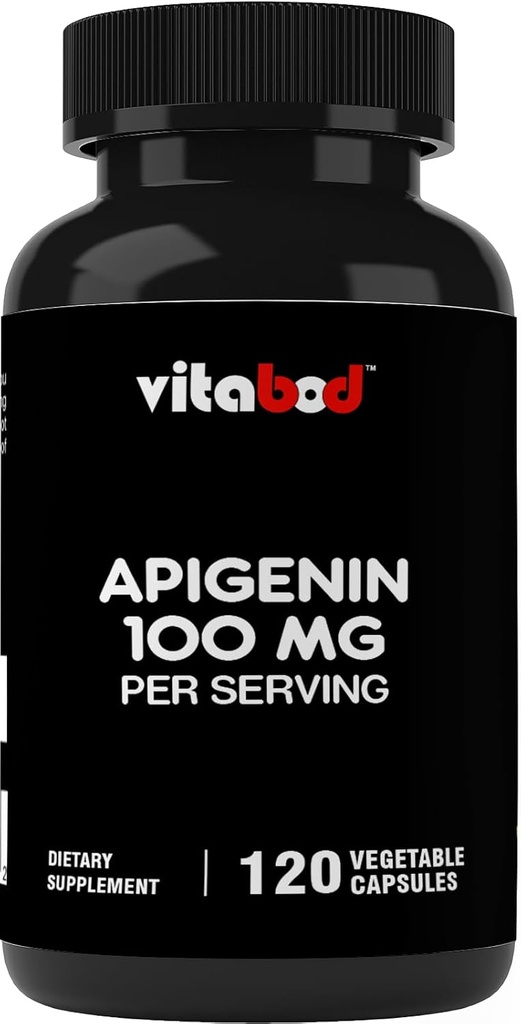 アピゲニン100mg/サービング - 120野菜カプセル - カモミールフラワーの生植物エキス - ノンハビット成形 - 活性バイオフラボノイド&抗酸化物質