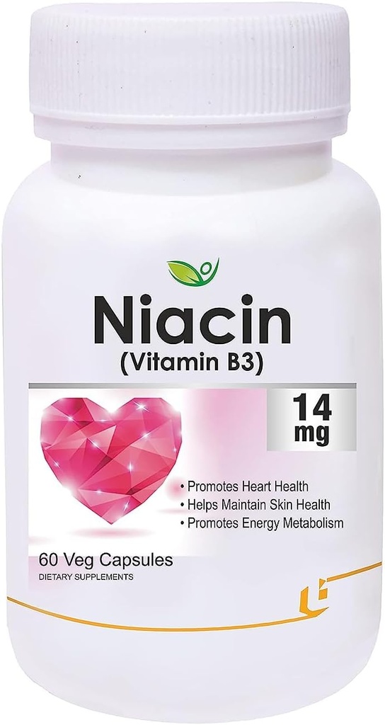 Inositol 50mgの補足とのNutraceuticals Niacin 14mgのビタミンB3 - 60のVegeのカプセル