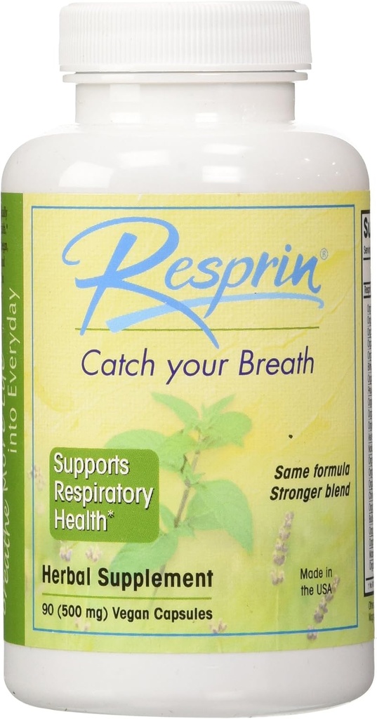 Respirin Traditional Herbal Blend for Natural Breathing Enhancement, 500mg, 90 Vegan Capsules