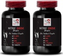 カルシウム アルファ ケトグルタレート - NITRIC OXIDE ブースター - 硝酸酸化物粉末 L アルギニン、筋肉ポンプ、強度訓練、運動強度、運動強度、運動ブースト、GKG サプリメント 2 ボトル 180 錠