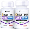 HealthFare Melatonin 60mg | 2個入り | 90個入りカプセル | 高強度フォーミュラ | ベジタリアン・非GMO・グルテンフリー | アメリカ製