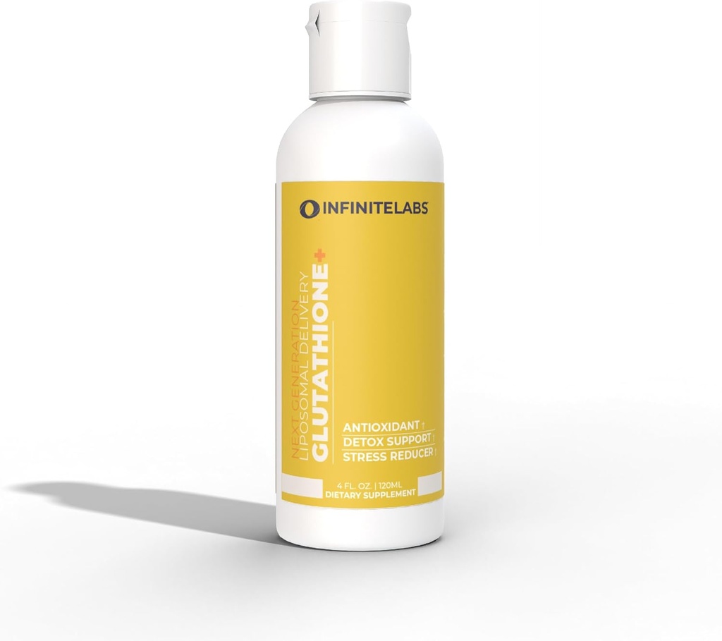 Infinite Labs Liposomal Glutathione+ Liquid Supplement | Advanced Liposomal Glutathione Complex | Gluten Free, No Added Sugar, Keto Friendly | 4 Fl. Oz. – 120 ML