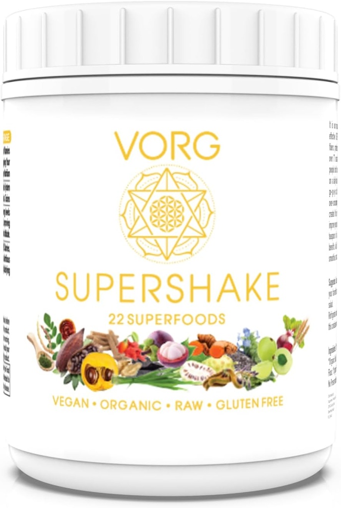 VORG SuperShake - 究極のスーパーフードミックス、22強力なスーパーフードで栄養。 髪、皮膚、免疫システム、消化機能、ミトコンドリア機能を強化 - 158 人前