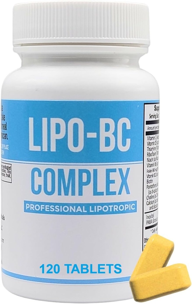 Lipo-BCコンプレックス、LIPO BCは、エネルギーとウェルネスのリポポポロポポロ性錠を錠剤にします | 栄養栄養素を配合した天然クリーンエネルギー(120錠)