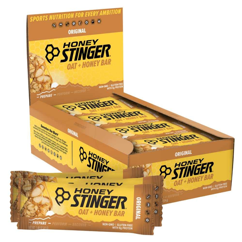 蜂蜜のStinger Oat +蜂蜜棒、原物、運動、持久力および性能、スポーツの栄養物のスナック棒、プレワークアウト、蛋白質、グルテンフリーの箱12のための準備するエネルギーによって詰められる食糧