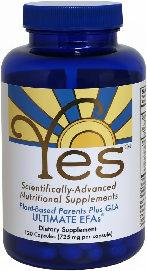 Plant Based Fish Oil Alternative YES Omega 3 & 6 Fatty Acid - Burpless - DHA, EPA, SDA - Cholesterol, Heart, Skin, Energy, Eyes, Immunity Support by YES (120 Gel caps)