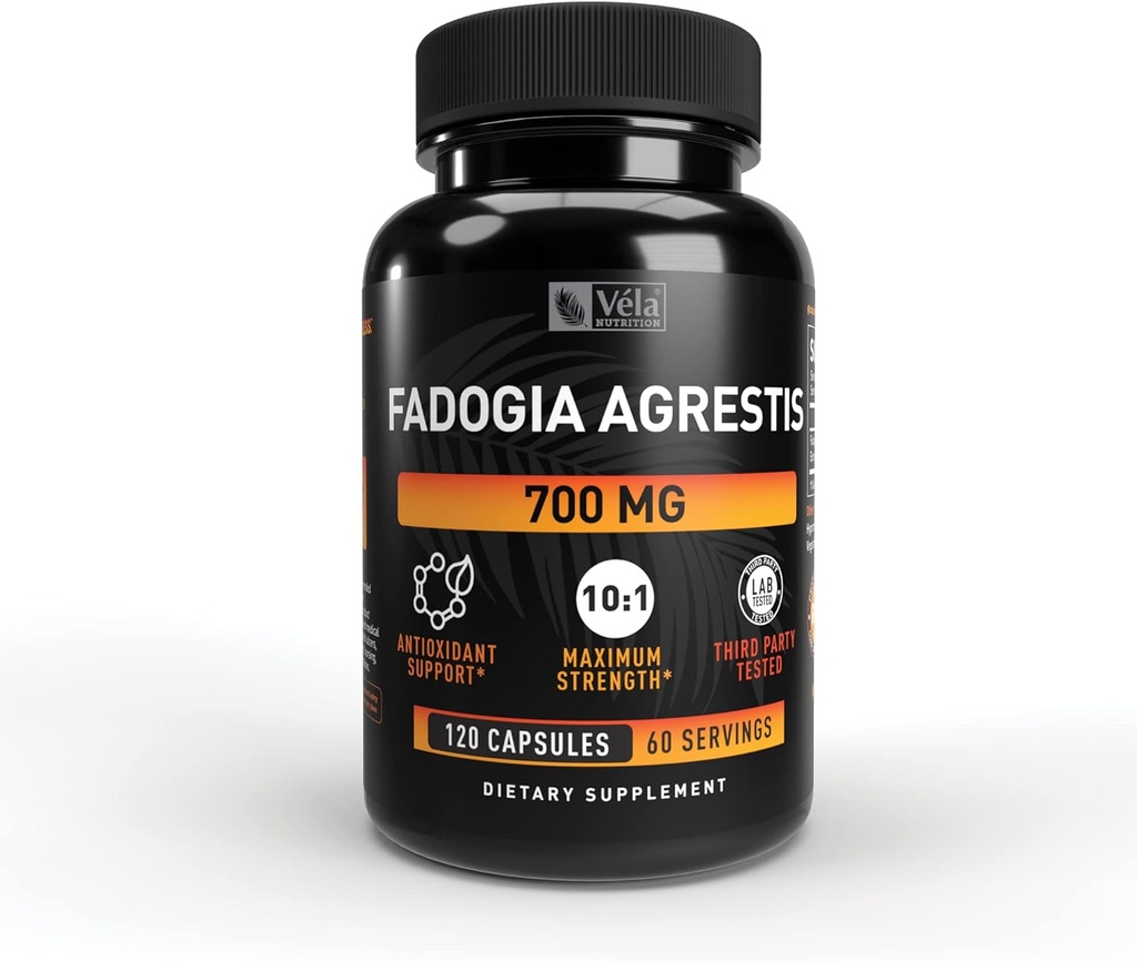 Fadogia Agrestis 700mg - 120カウント 非GMO&3rdパーティテスト強力な抗酸化サポートサプリメント