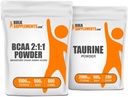 BulkSupplements BCAA 2:1:1 500g + Taurine 500g Bundle