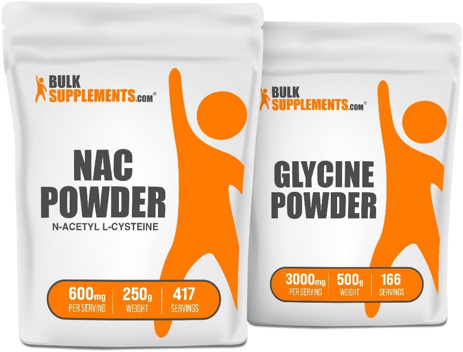 NAC (N-アセチルL-Cysteine) 250g + グリシン500gの束