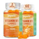 大人のためのビタミンB1のグミー100mg & 子供, 600mgカルシウムとチラミンB1サプリメント, 神経系サポート & ブーストエネルギー, オレンジ味, 非GMO, 完全菜食主義者の, 120 咀嚼可能なグミー