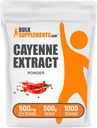BulkSupplements.comカイエンペッパーエキスパウダー - カプサイシンサプリメント、カプシクエキス - サービングあたりのカイエンエキスの500mg、カイエンサプリメント - グルテンフリー(500グラム - 1.1ポンド)