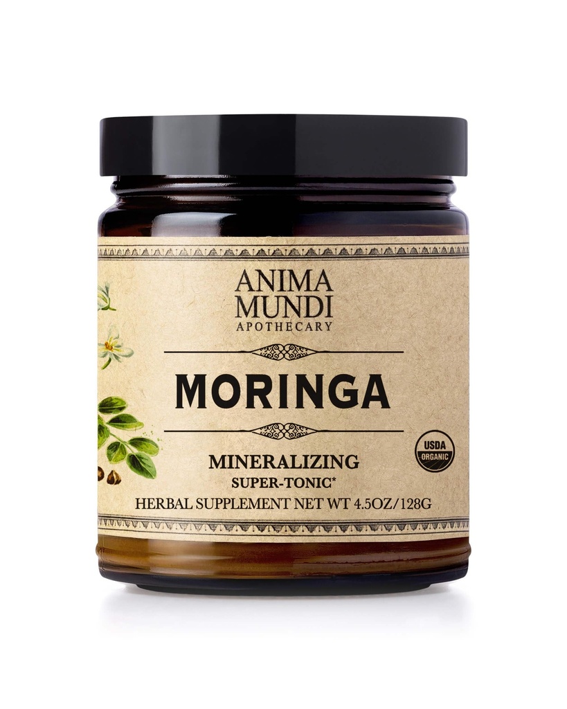 Anima MundiのApothecary Moringaの葉の粉-純粋な有機性RainforestのSuperfood -エネルギー サポート補足、自然及び非GMOの緑の粉(6oz/170g)