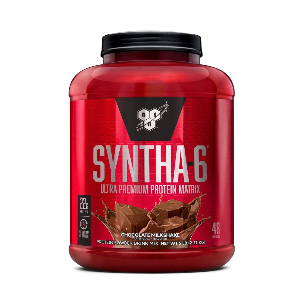 BSN SYNTHA-6 Micellar Casein、ミルクプロテイン アイソレート、チョコレートミルクセーク、48サービング(パッケージ5月Vary)