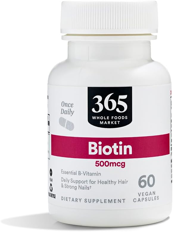 365 by Whole Foods Market, Biotin Vegetarian Capsules, 500 MCG, 60 CT