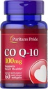 Puritan's Pride Coenzyme CoQ10 100mg, 心臓の健康のための栄養補助食品, 血圧, 経口ガム健康, 健康な老化サポート, 60 給餌, 迅速なリリースSoftgels