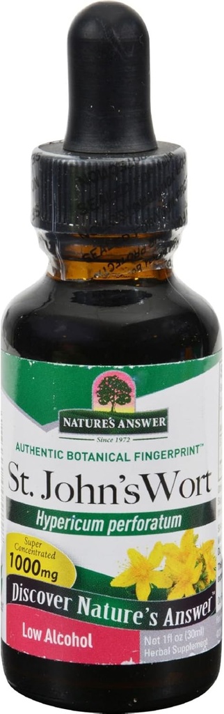 Nature's Answer St. John's Wort Extract with Organic Low sake 1 Fluid Ounce | ヴィーガン | Non-GMO | グルテンフリー | コーシャ | アメリカ製 | シングルカウント