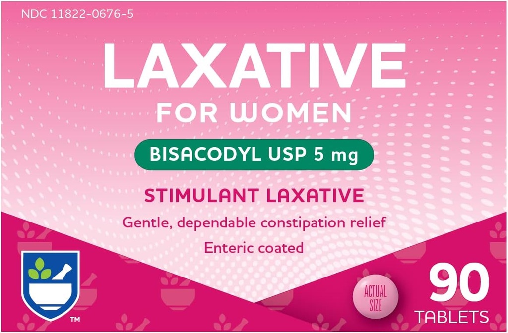 ライツエイド興奮剤乳液剤錠、ビサコディルUSP、5mg - 90カウント|便秘救済 | 簡単な許可のためにコーティング | 女性の健康 | スツール軟化剤