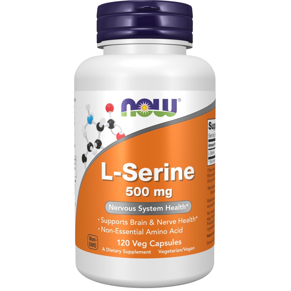 NOWサプリメント、L-セリン500mg、神経系健康、120ベジカプセル