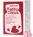 Unichi Saffronia Happy Chews、Saffron Supplements for Mood Balance Support and Stress Reduction、Elderberry Flavour、60錠