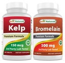 Kelpの補足150のMcg及びBromelain 500のmg