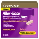 GoodSense Aller-Ease - Fexofenadine 塩酸塩 180 mg 錠 - 屋内および屋外の救助のための 24 時間 アレルギー薬、30 カウント