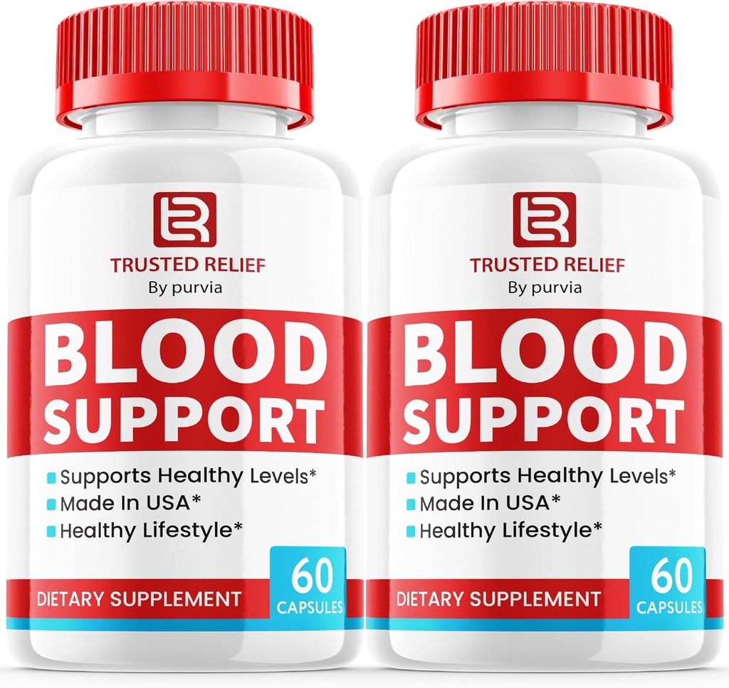 (2 Pack) Trusted Relief Blood Support Pills - Official Formula - Trusted Relief Capsules TrustedRelief Support Capsules Trusted Relief Advanced Formula Blood Support Vitamin Supplement (120 Capsules)