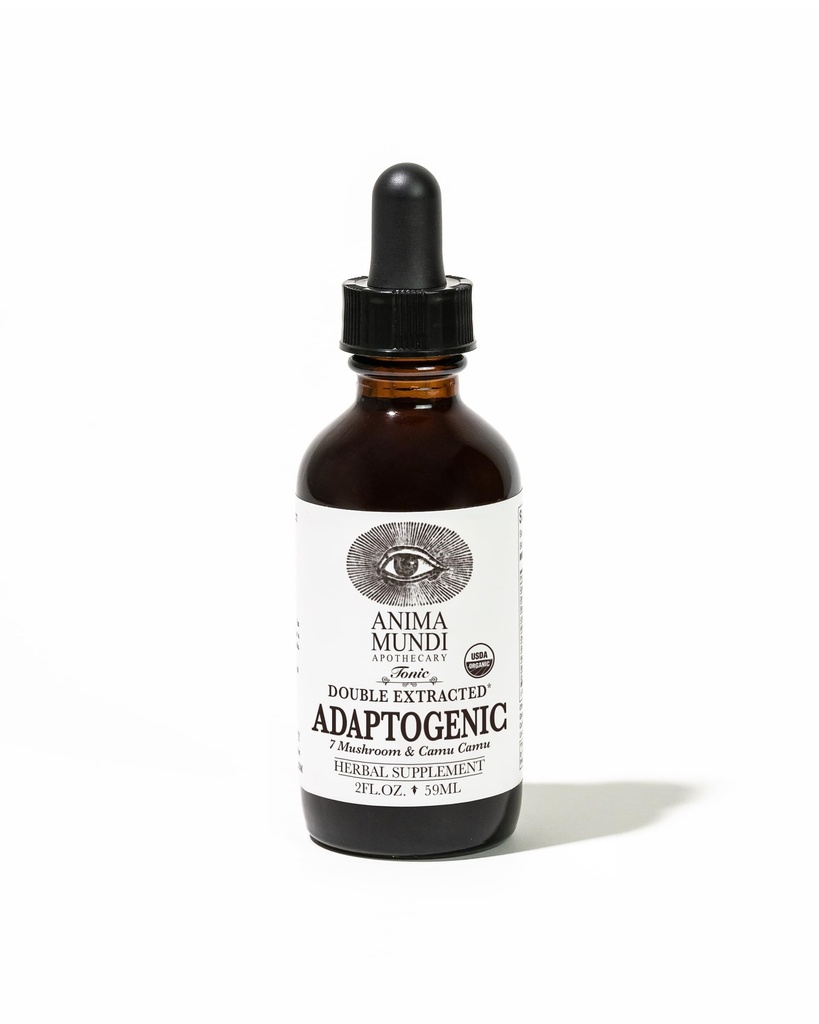Anima Mundi Apothecary Adaptogenic 7のきのこの低下-有機のきのこのエキスと- Reishi、ライオンのマネ、Cordyceps及びChagaのきのこの液体のエキス(2oz)が付いている液体の免疫サポート チンキ