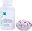 健全な健康IMMUNI-DのビタミンDの優秀な免除サポートChewableのタブレットのチェリーの味–亜鉛–エルダーベリーのフルーツ-Dietaryサポート- 90の計算(1のパック)