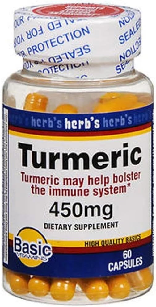 基本的なビタミンのTurmeric 450のmgのカプセル- 60のctのパック2
