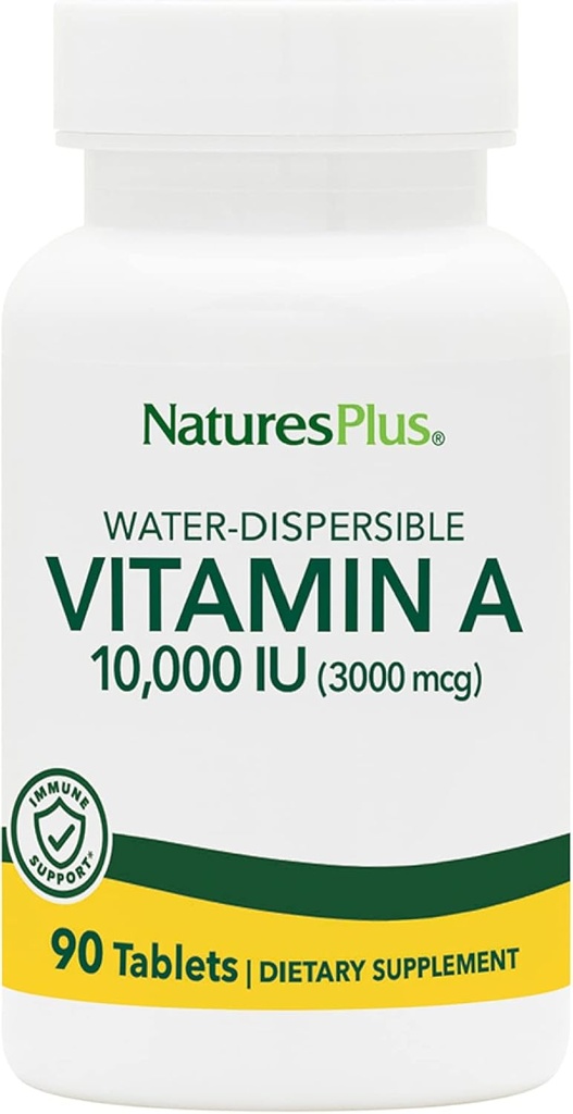 NaturesPlusビタミンA(Palmitate) - 10,000のiu - 健康な皮、目、視野及び免疫システム - 最大吸収のための水溶性 - 90ベジタリアンタブレット(90のサービング)