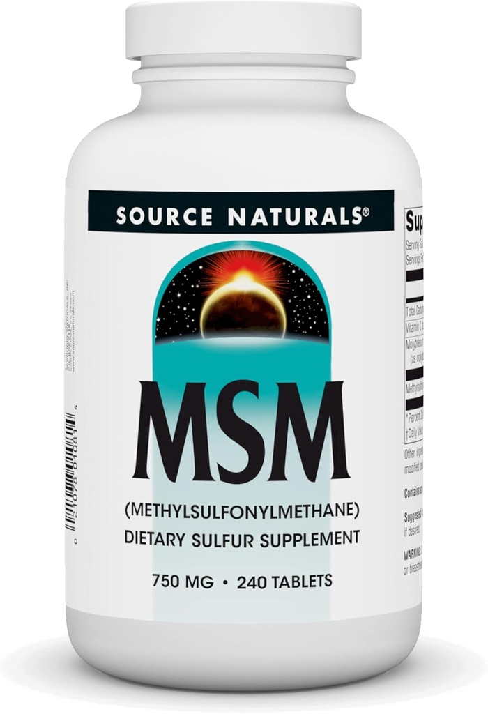 源のNaturals MSM (methylsulfonylmethane)、750mg - 240のタブレット