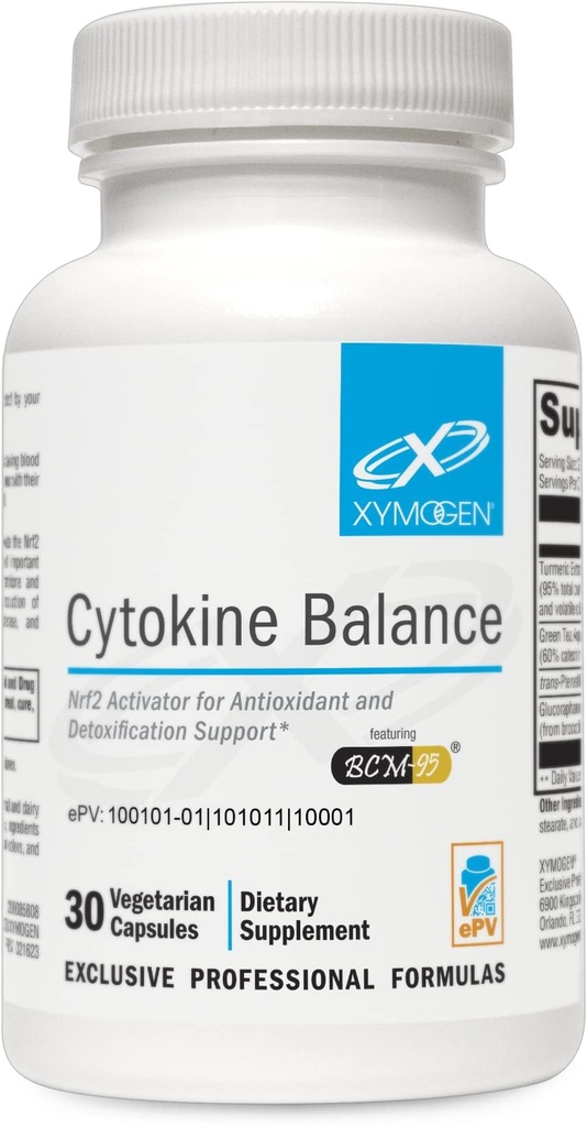 酸化防止および解毒サポートのためのXYMOGEN Cytokineのバランス-緑茶エキス、Trans-Pterostilbene、Turmericのエキス、Glucoraphanin (30カプセル)