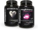 MagEnhanceのマグネシウムの補足(Mg GlycinateおよびMg TaurateのMagnesium L-Threonateの複合体)および最高の強さのBerberine 500MGのカプセルの理性的な実験室2 1の束