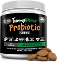 犬のすべての年齢のためのTummyWorks Probiotic 120 Soft Chews - 消化器の健康をサポートし、Diarrhea、便秘、かゆみ、アレルギー、イースト感染症に適しています。 米国製の消化酵素を追加