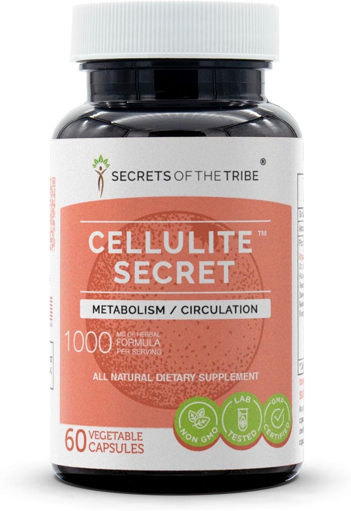 Cellulite Secret 60 Capsules, 1000 mg, Gotu Kola, Alfalfa, Rosemary, Dandelion, Beet Root, Fenugreek Metabolism/Circulation (60 Capsules)