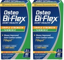 OsteoのTurmeric、共同健康の補足、上塗を施してあるタブレット、元の版、80の計算(パッケージ2)が付いているBi-Flexの三重の強さのグルコサミン