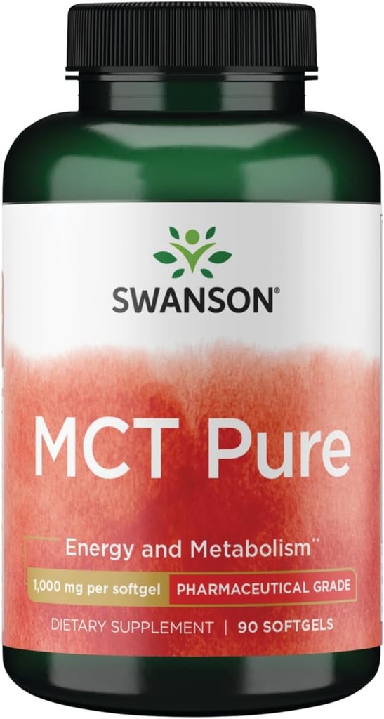Swansonの薬剤の等級のMctの純粋な1000のミリグラム90のSgels