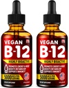 2のパック - B12サブリンガル5000 mcgドロップ - アメリカ製 - エネルギー、気分、記憶のためのビーガンB12ビタミン - 高度にBioavailableサブリンガルドロップ - 女性&男性のためのメチルコバラミン - 2 fl。 oz。