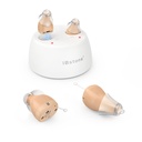 iBstone K19 補聴器、充電式補聴器、シニアの大人のための補聴器、ノイズキャンピング、OTC、ペア付きミニコンプリートイン運河デジタル補聴器