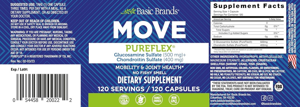 基本的なブランドのグルコサミンのコンドロイチン120CT