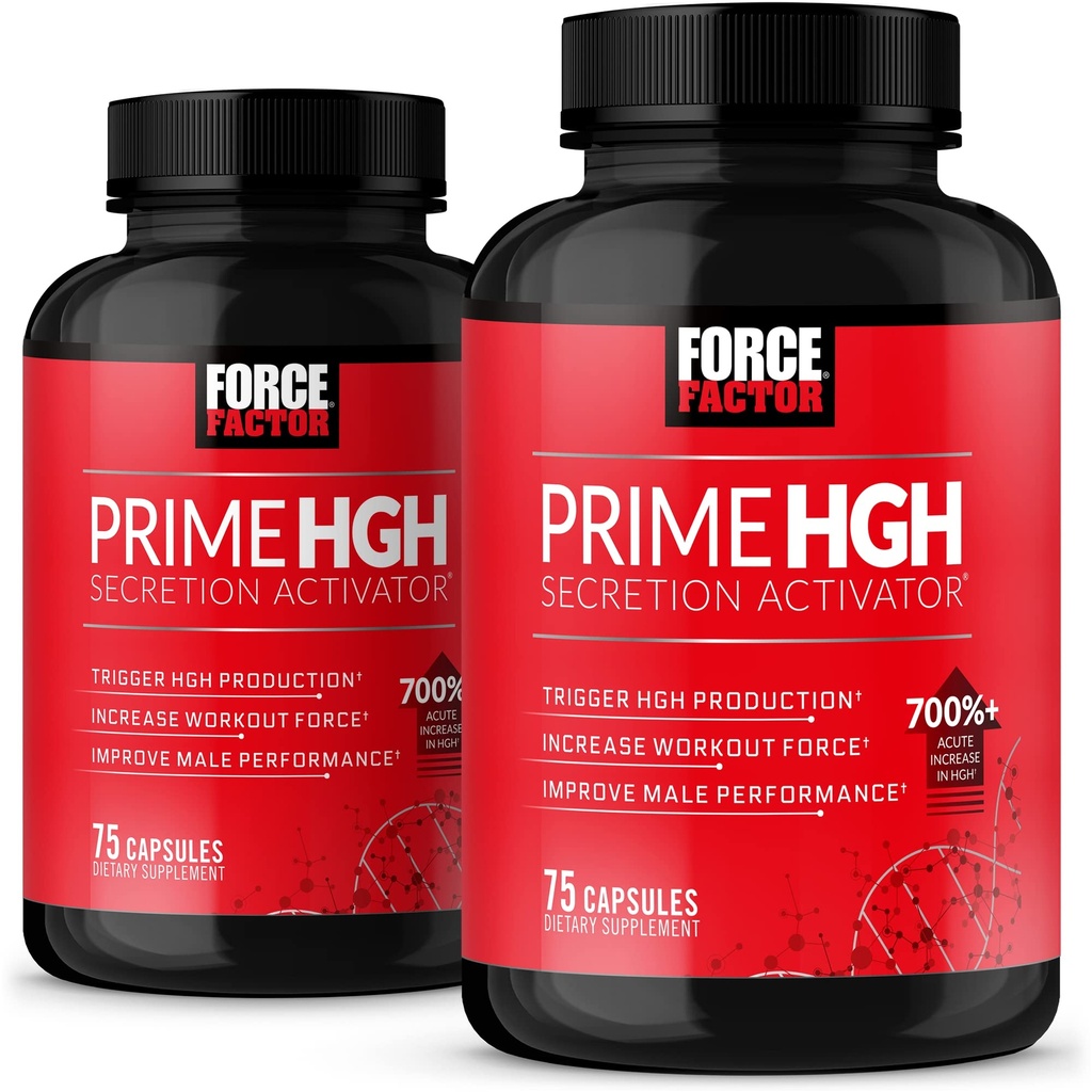 フォースファクタープライム HGH 分泌活性化剤, 2-パック, トリガー HGH の生産を支援するためにアルファサイズの男性のための HGH サプリメント, ワークアウトフォースを増加, & パフォーマンスを向上, 150 カプセル